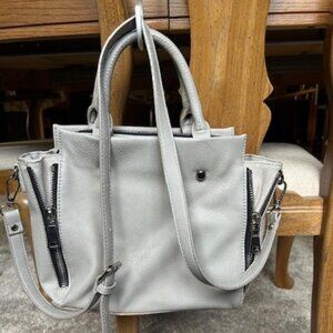 Moda Luxe Light Gray Leather Purse